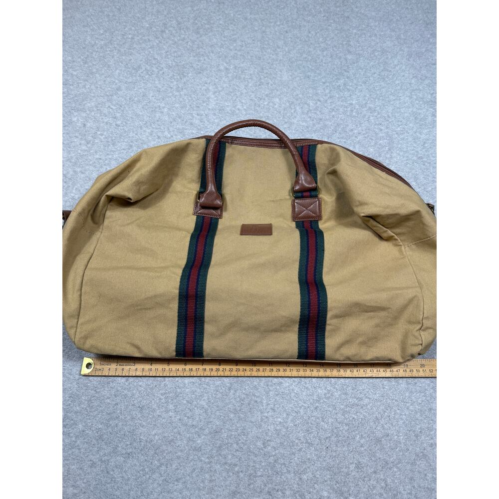 Ralph Lauren Polo Duffle Bag Brown Patch Double Handles & Adjustable Strap - Picture 2 of 8